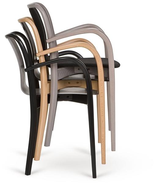 Paged Штабелируемый стул из бука с подлокотниками sun-id-1415253 - Вид №2