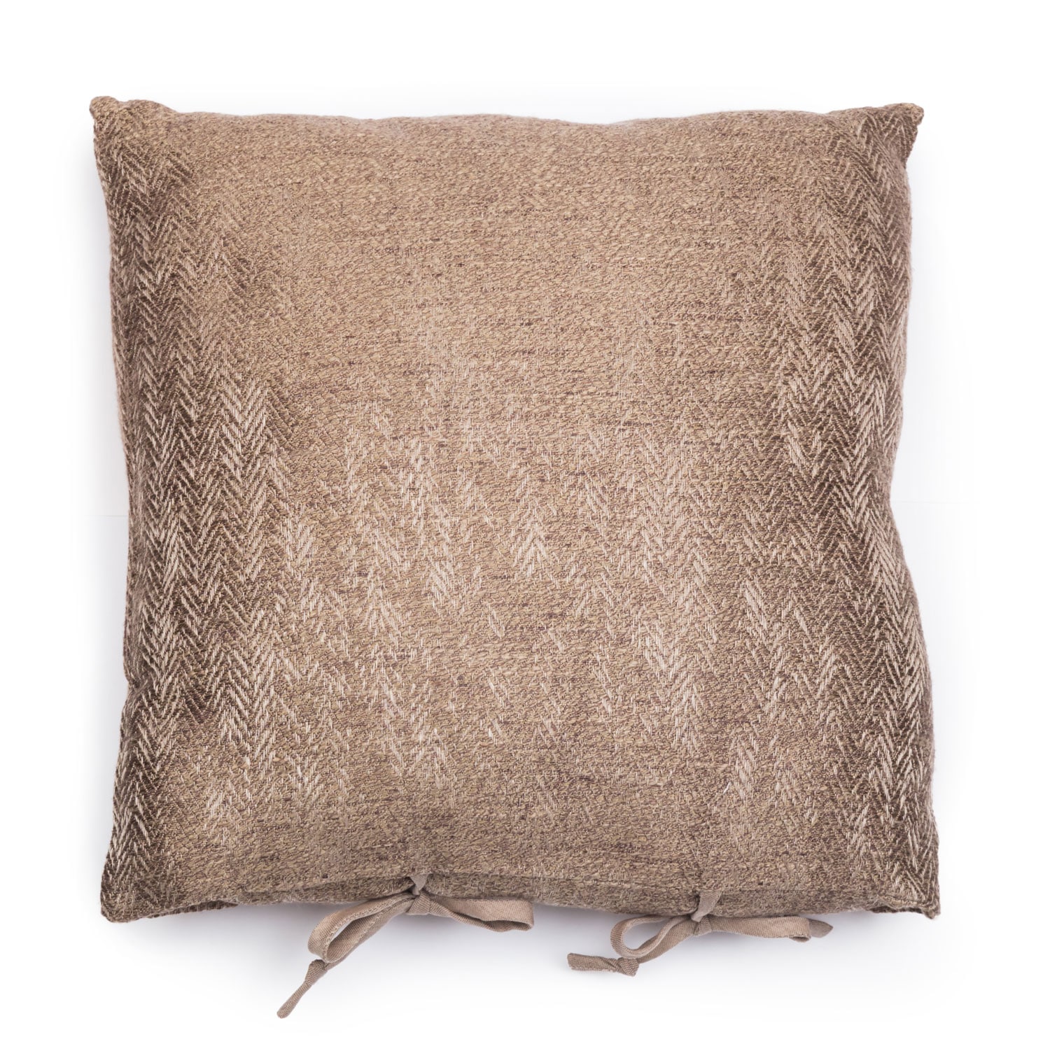 LEI_259_77_40 Подушка 40/40, коричневый, 65% вискоза 35% лен жаккард LEITNER Santreyd 