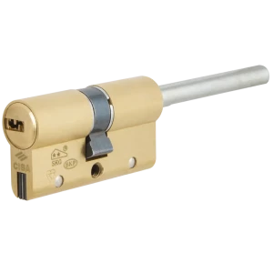 Цилиндр Cisa Astral S ОА3S7-90.00, 45x10x25 мм, ключ/шток, цвет латунь, без вертушки