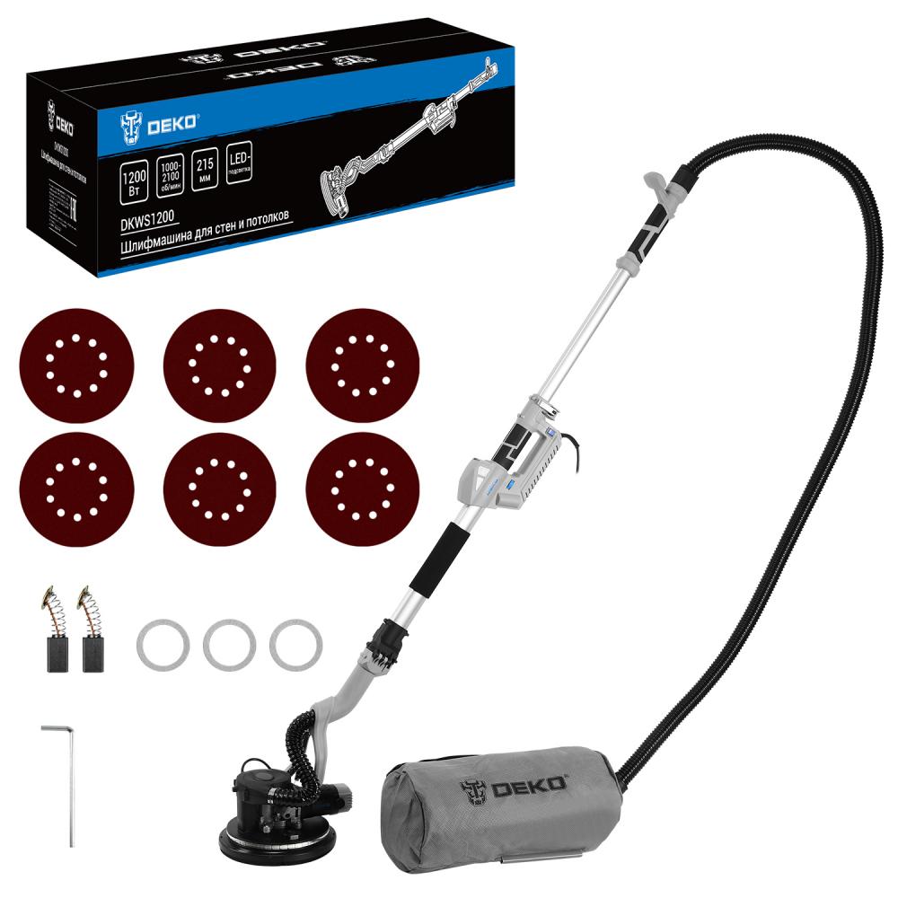 Шлифовальная машина для стен и потолка DEKO DKWS1200 9166306 STDN-0062232 - Вид №3
