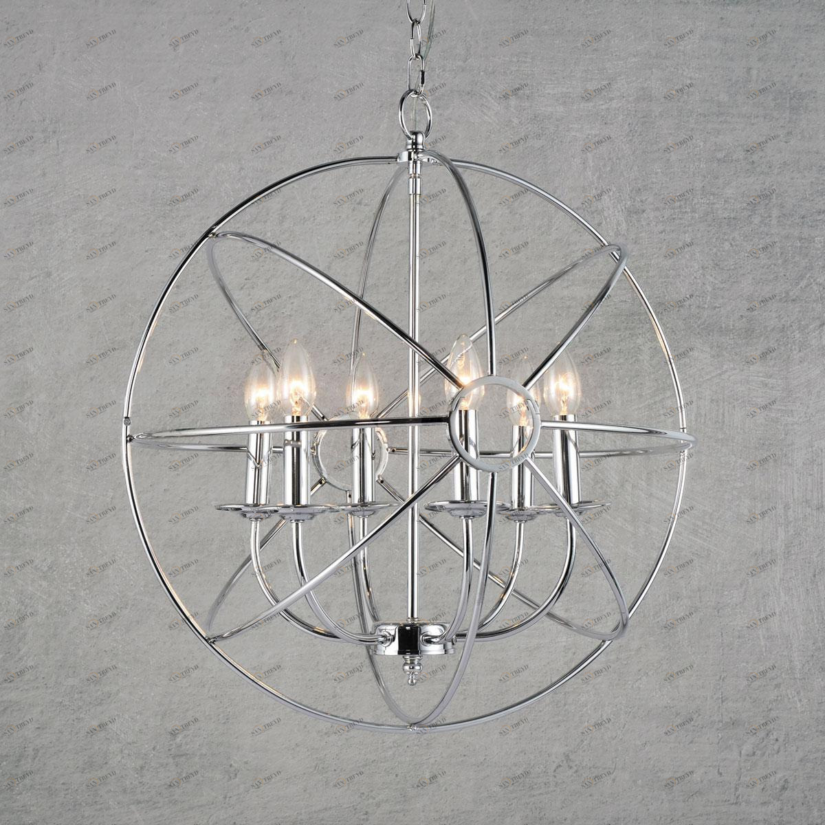 Подвесная люстра Loft IT Castle Chrome Loft1193-6 LOFT IT ДИЗАЙНЕРСКИЕ, CASTLE CHROME, ШАР 118168 Хром 