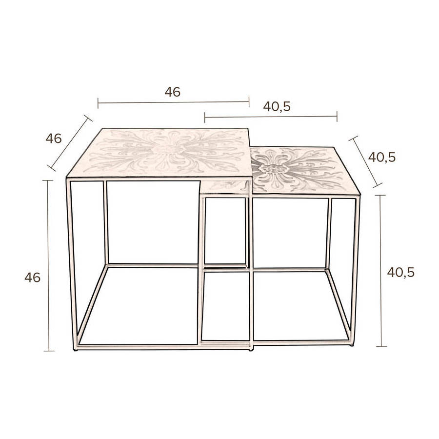 Набор столиков Saffra, 2 шт Dutchbone 2300105 - Вид №8