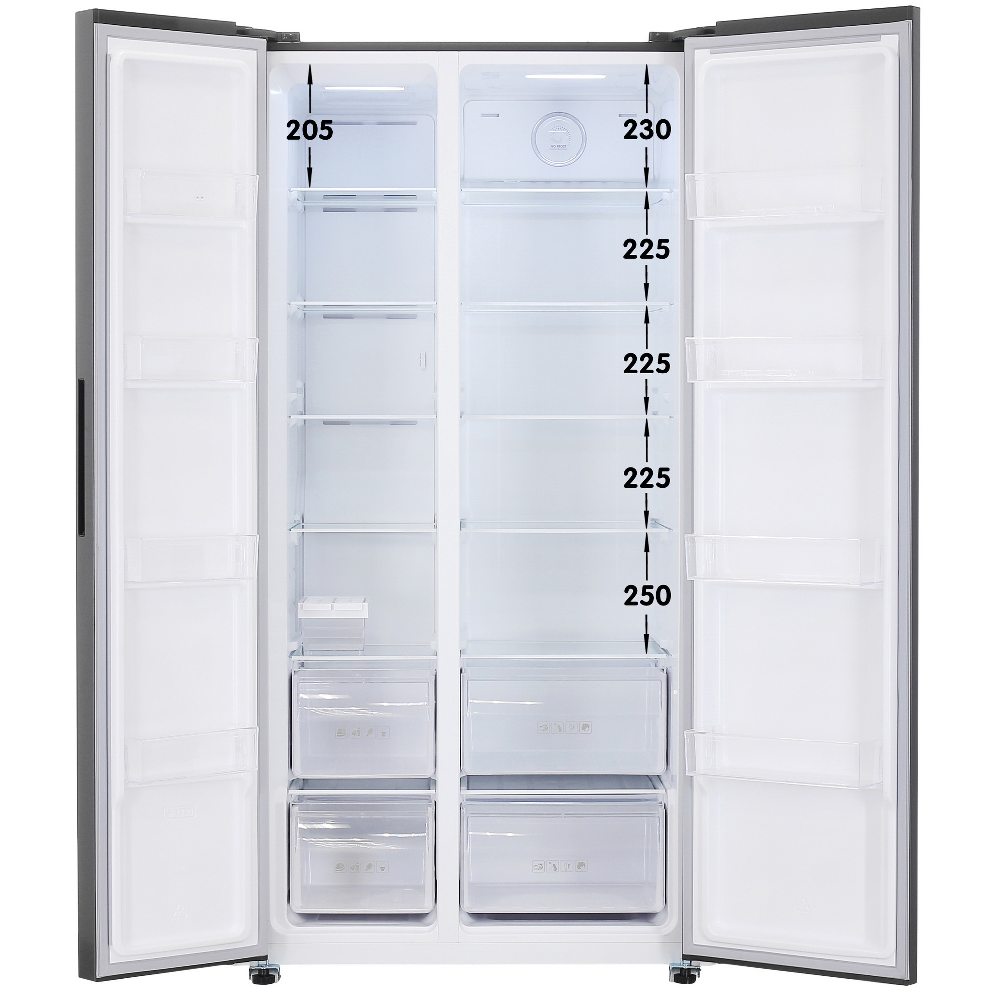 9083474 Холодильник Side by Side   DEXP SBS4-69AHA серый STDN-0036652 - Вид №1