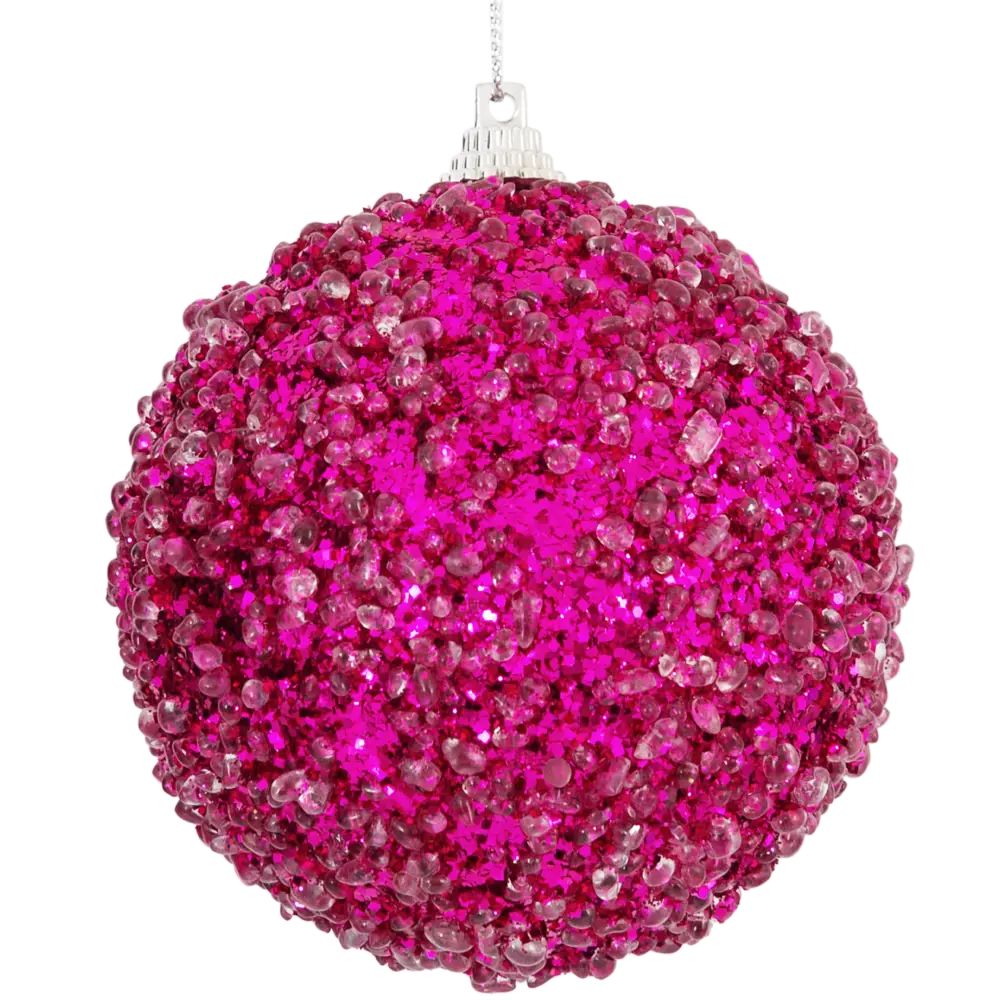 85156547 Елочный шар ø8 см пластик фуксия STLM-0952735 Santreyd 