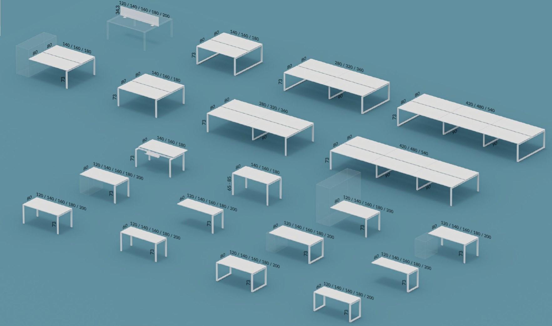 Archiutti Рабочий стол со встроенной полкой Float office sun-id-1403858 - Вид №2