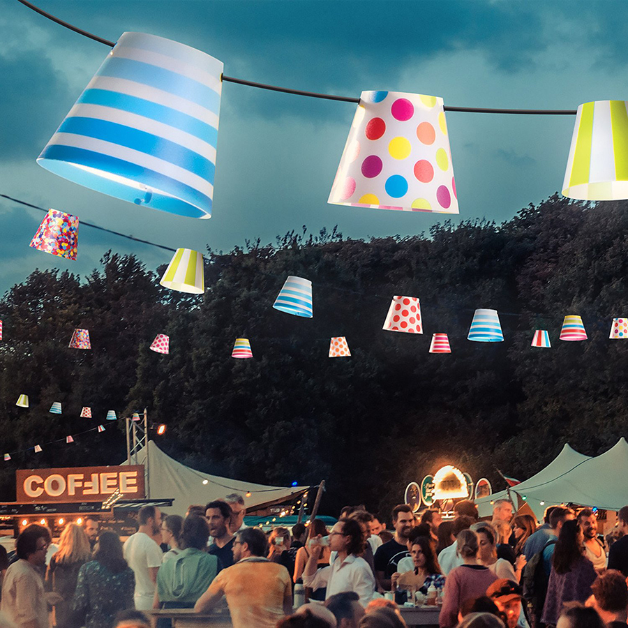 Гирлянда праздничная Рarty Рolonaise, узор Flying lotus Fatboy 100271 - Вид №2