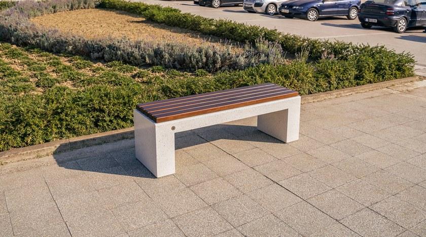 ENCHO ENCHEV - ETE Скамейка из бетона и дерева без спинки sun-id-1436545 - Вид №2