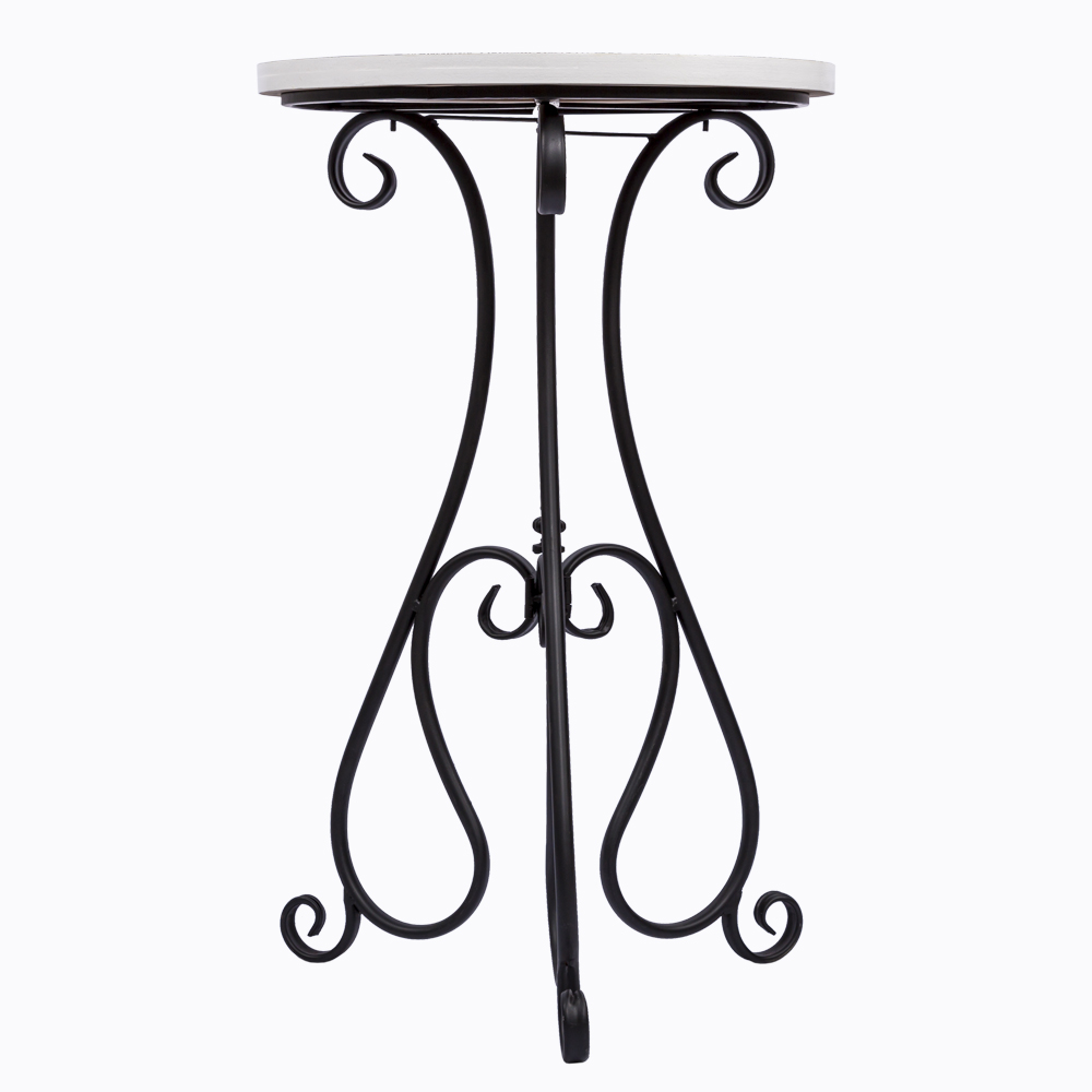 Кофейный столик круглый черно-белый с рисунком 50 см "Секрет" Fornasetti BYOBJECT FORNASETTI 014301 Белый;черный Object Desire  - Вид №1