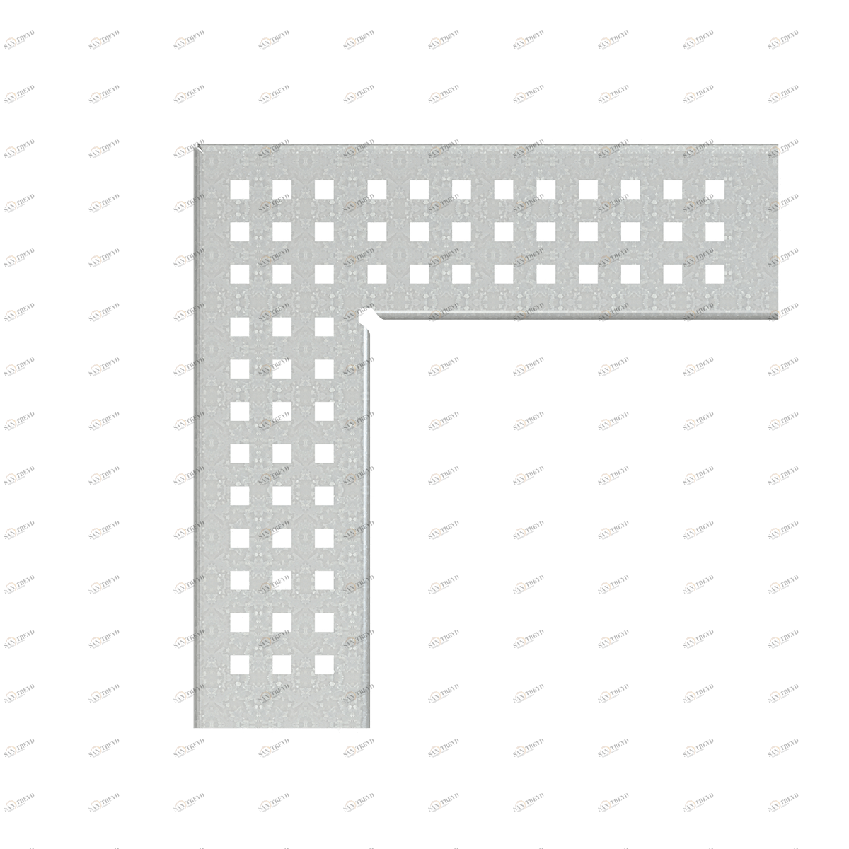 Решетка для дренажного углового желоба 75 мм, оцинкованная сталь ALCAPLAST ADZR103R