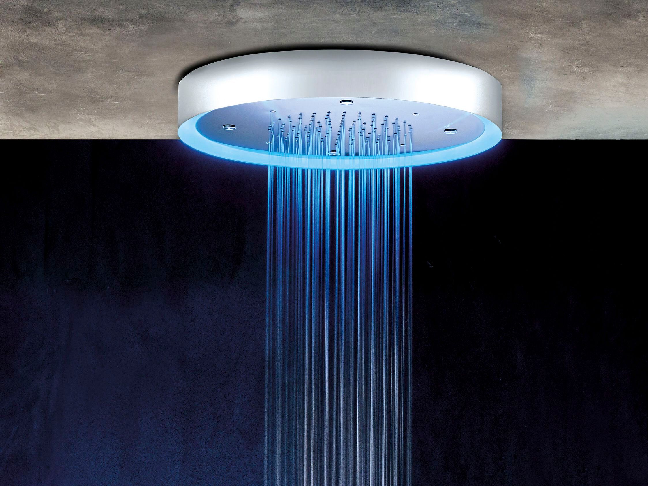 Круглая светодиодная душевая головка из нержавеющей стали GUGLIELMI RUBINETTERIE Water Therapy ARCH-00018432