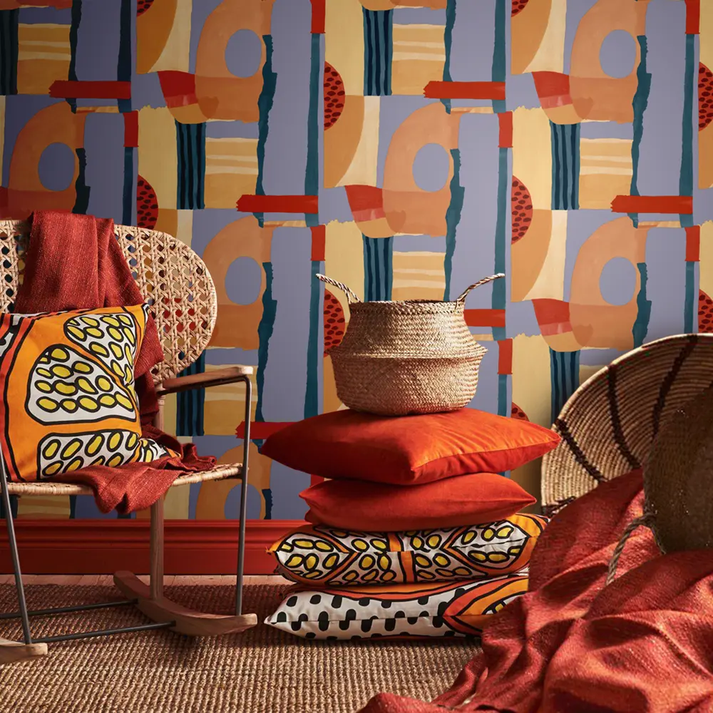 Обои флизелиновые Erismann Papaya оранжевые 1.06 м ЭР60441-05 STLM-2052947 - Вид №2