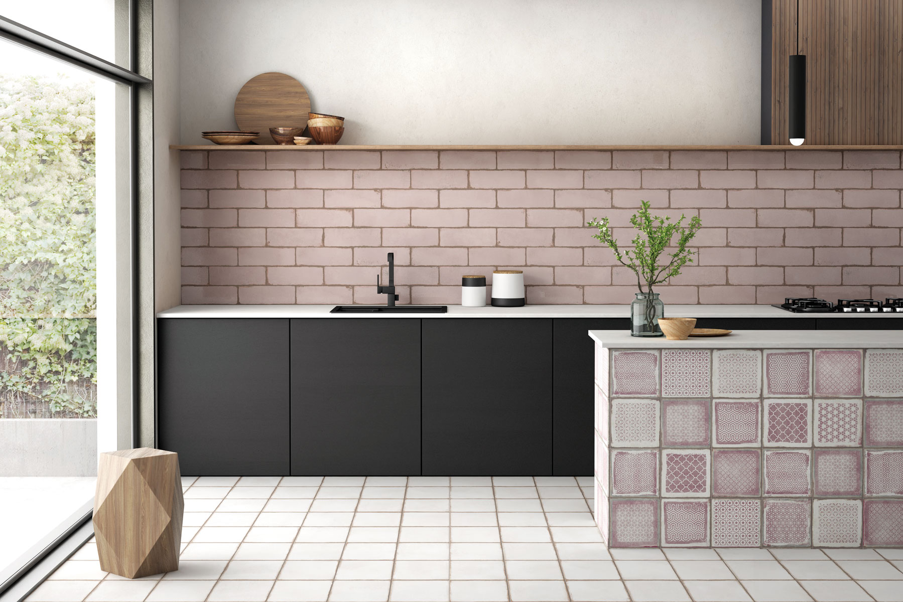 Винтажная плитка Toscana ROSE DECO – дух старины в современном интерьере STP-ST652 INCOLOR - Вид №1