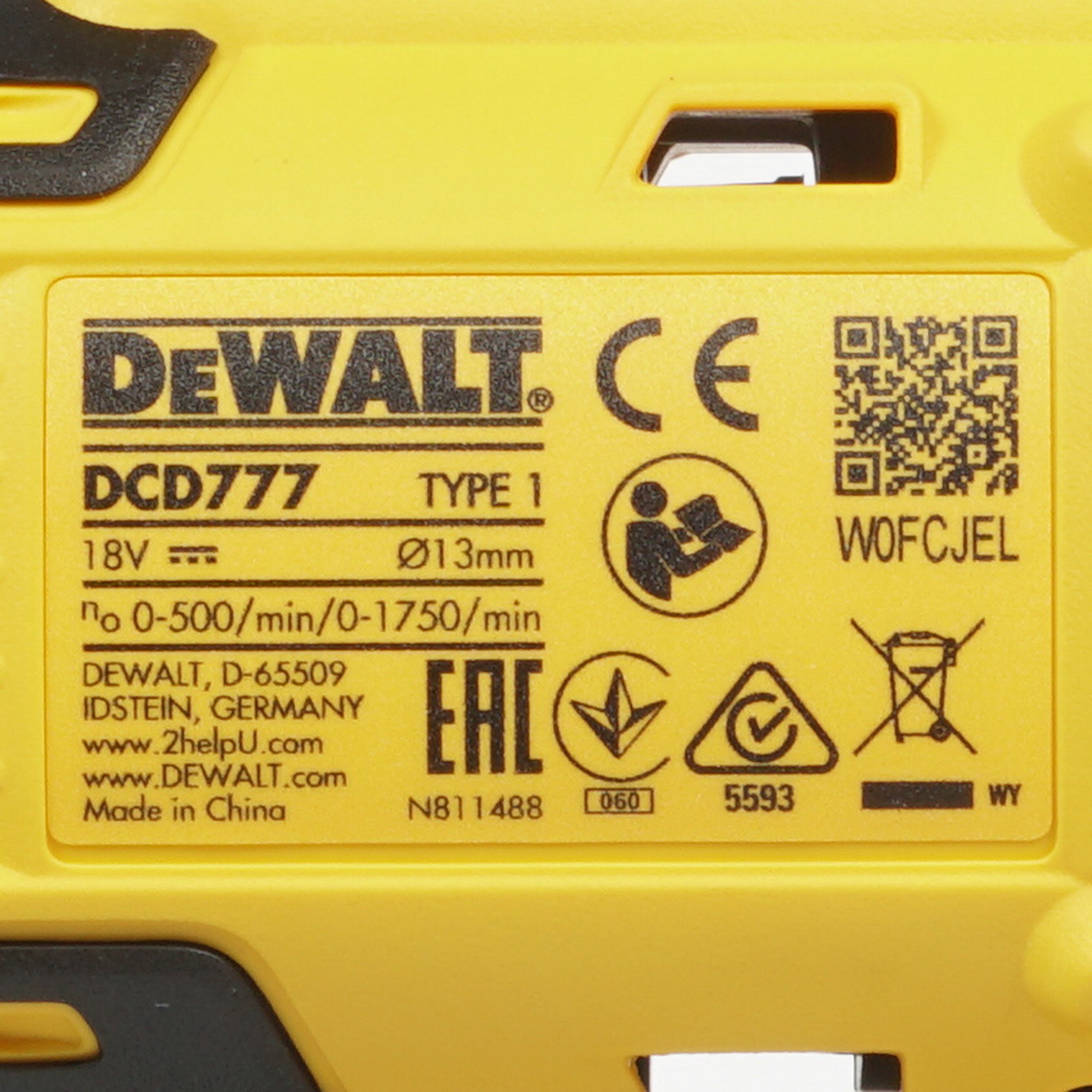 Дрель-шуруповерт DeWalt DCD777D2T XR FLEXVOLТ 18/54V 8158030 STDN-0015789 - Вид №2