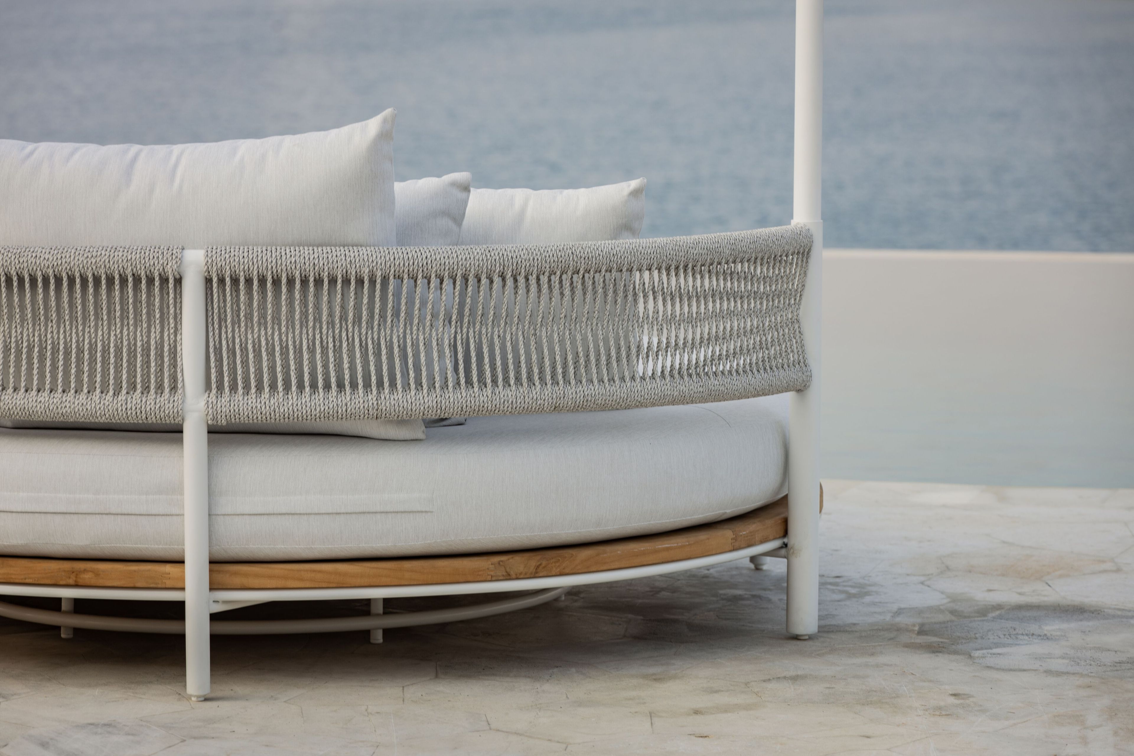 Ткань круглая Садовая кровать с солнцезащитным козырьком cbdesign круглый ARCH-00084466 - Вид №12