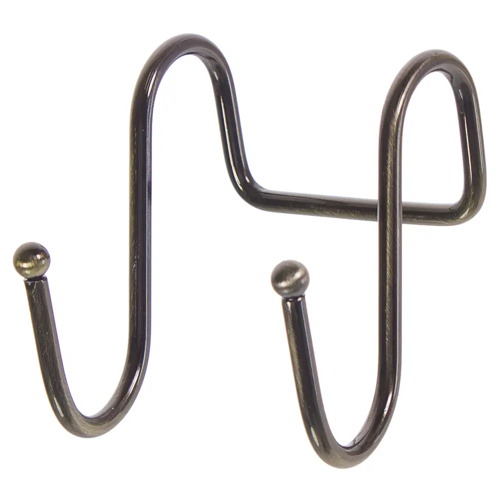 Крючок двухрожковый Delinia 4.5x5.5x5 см сталь цвет бронза STLM-2207072