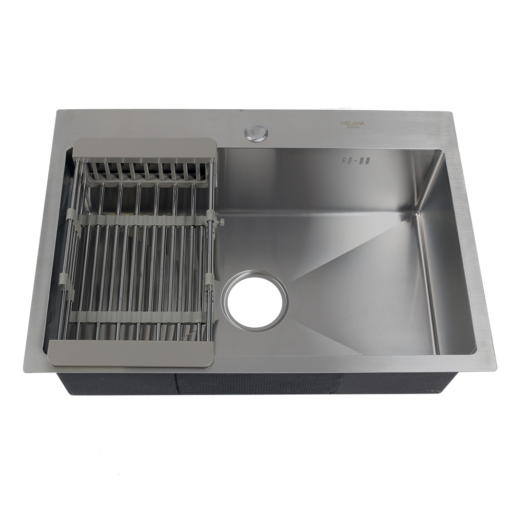 Мойка H6545 MELANA ProfLine 3,0/200 САТИН врезная прямоугольная с коландером H6545 H6545 сатин