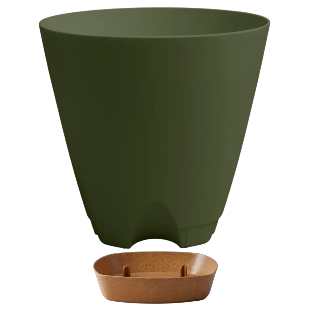 Горшок для цветов Ingreen Wood Ø25 h24.4 см v8 л пластик тайга STLM-2113503 - Вид №1