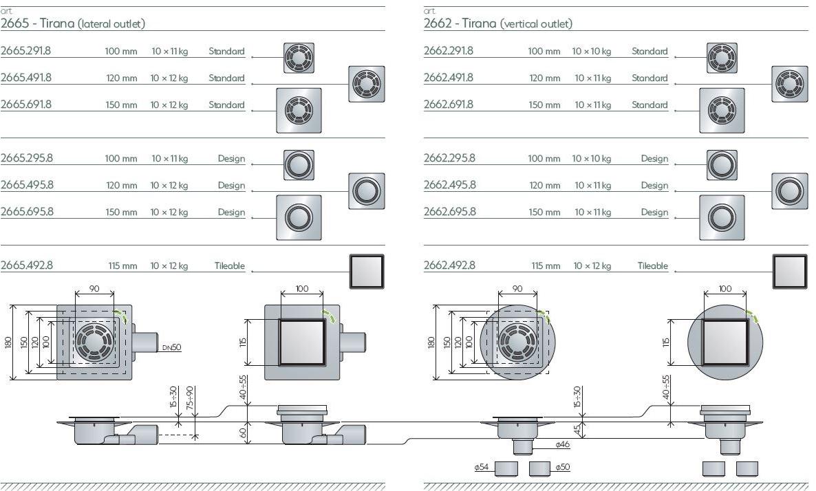 OMP Компактный напольный сифон sun-id-1403370 - Вид №1