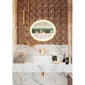 Зеркало для ванной Omega Glass Тип 4 SD354 с подсветкой 60x50 см овальное