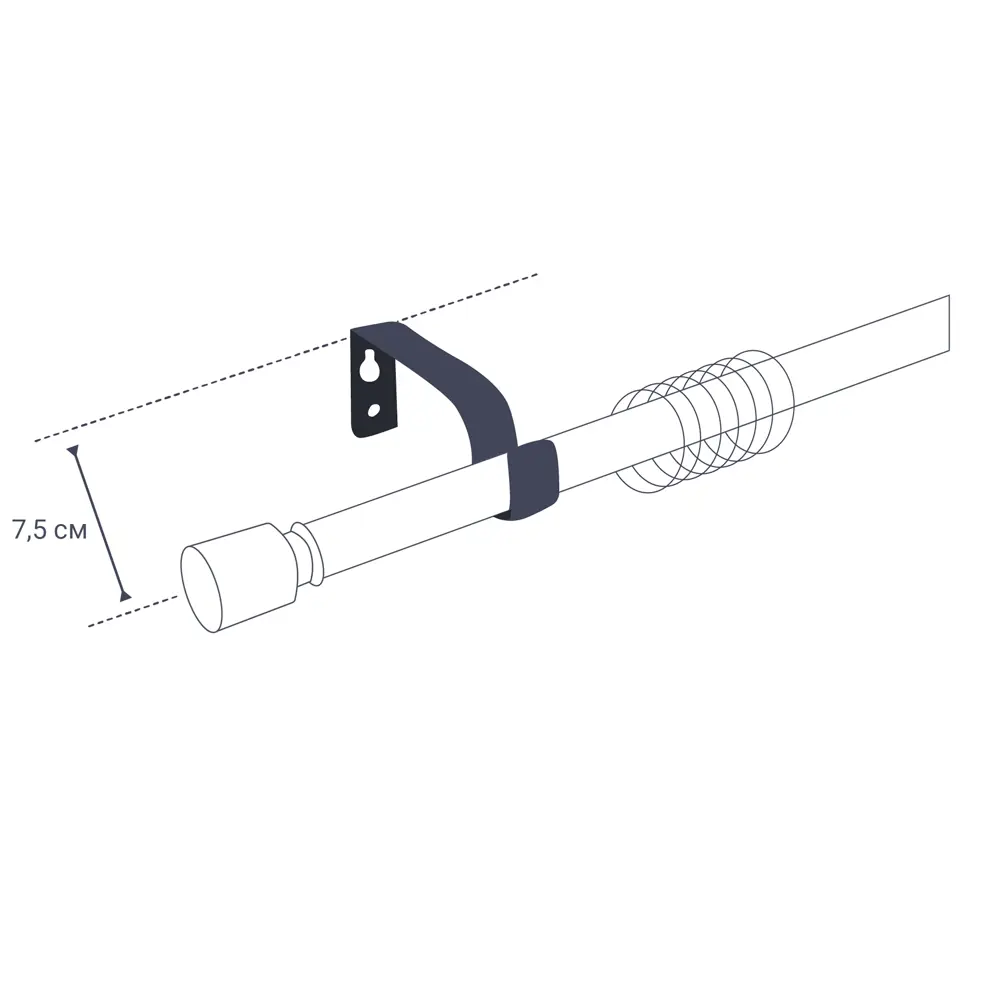 Карниз двухрядный раздвижной Inspire Чаша 160-300 см цвет белый антик STLM-2076968 - Вид №5