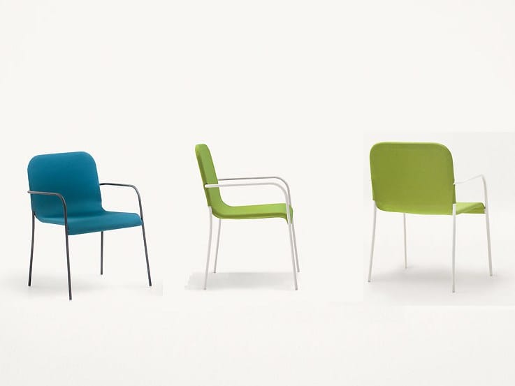 Штабелируемый садовый стул из полиэстера с подлокотниками Paola Lenti MIRA ARCH-00038210 - Вид №1