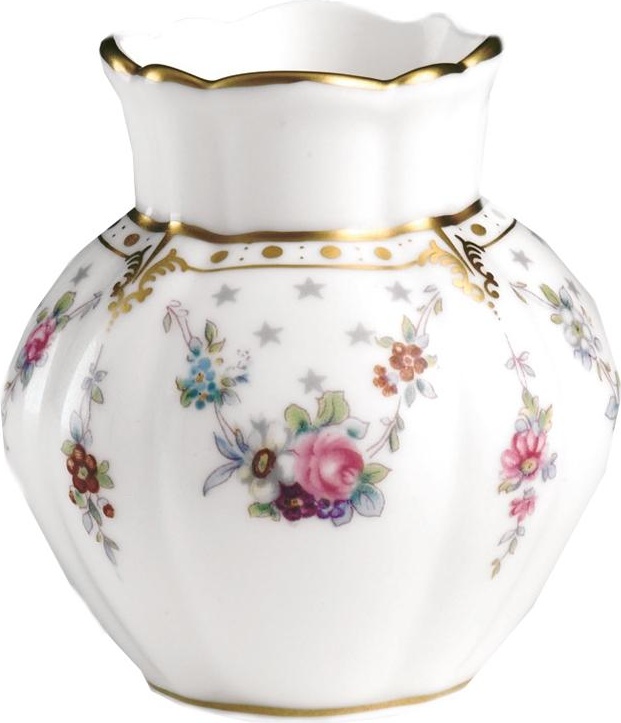 62554 Royal Crown Derby Ваза Royal Crown Derby "Виола" "Роял Антуанетта" 8см Фарфор костяной 