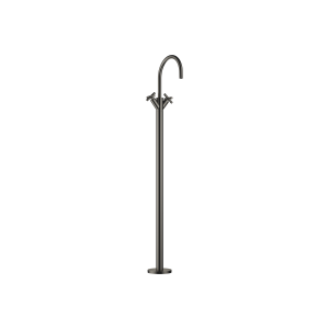 TARA Смеситель для раковины, на одно отверстие, со стояком, без донного клапана - Матовая темная платина