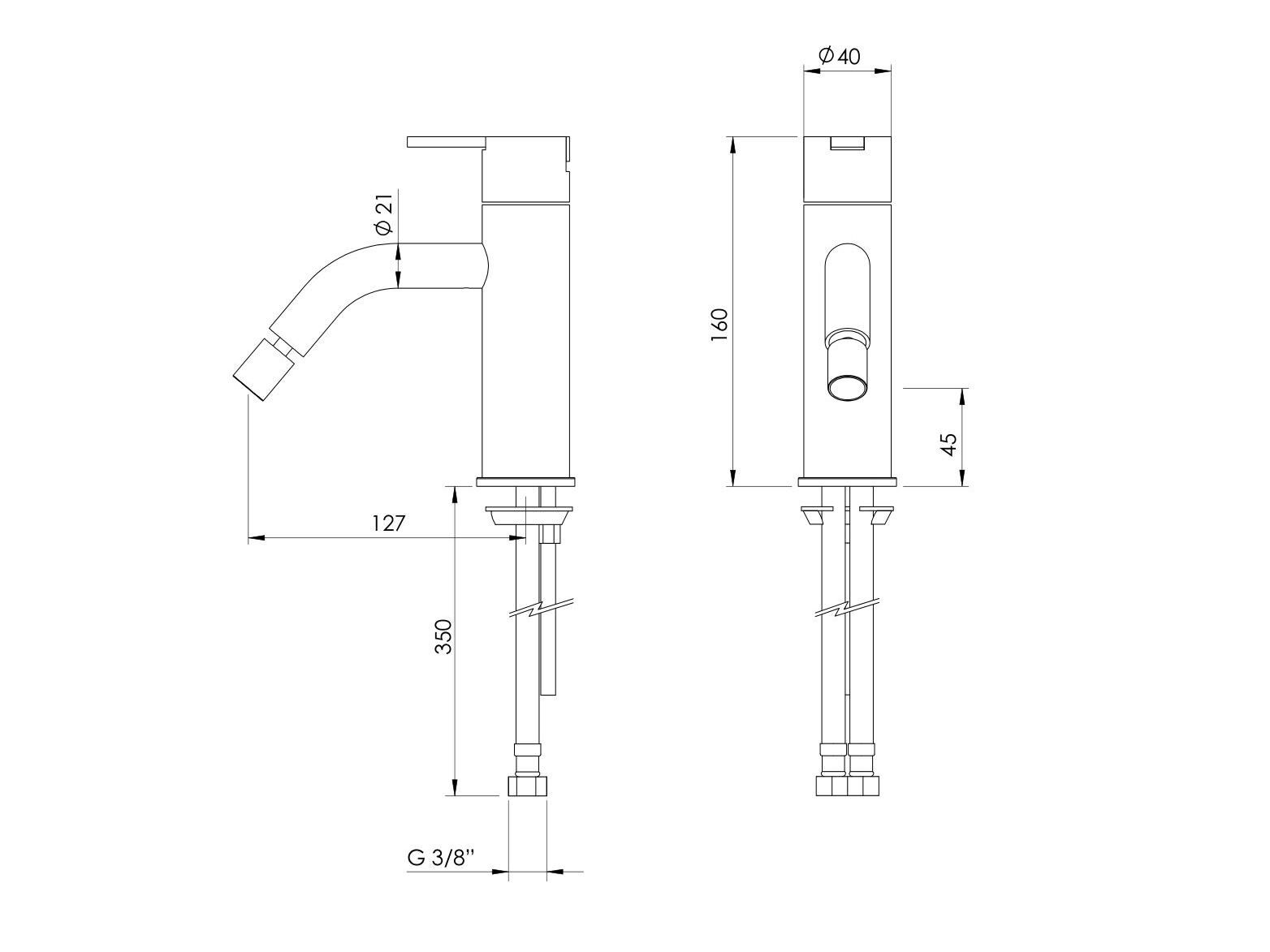 Однорычажный смеситель для биде с поворотным горлышком Inbani CODE CD045 ARCH-00129870 - Вид №2