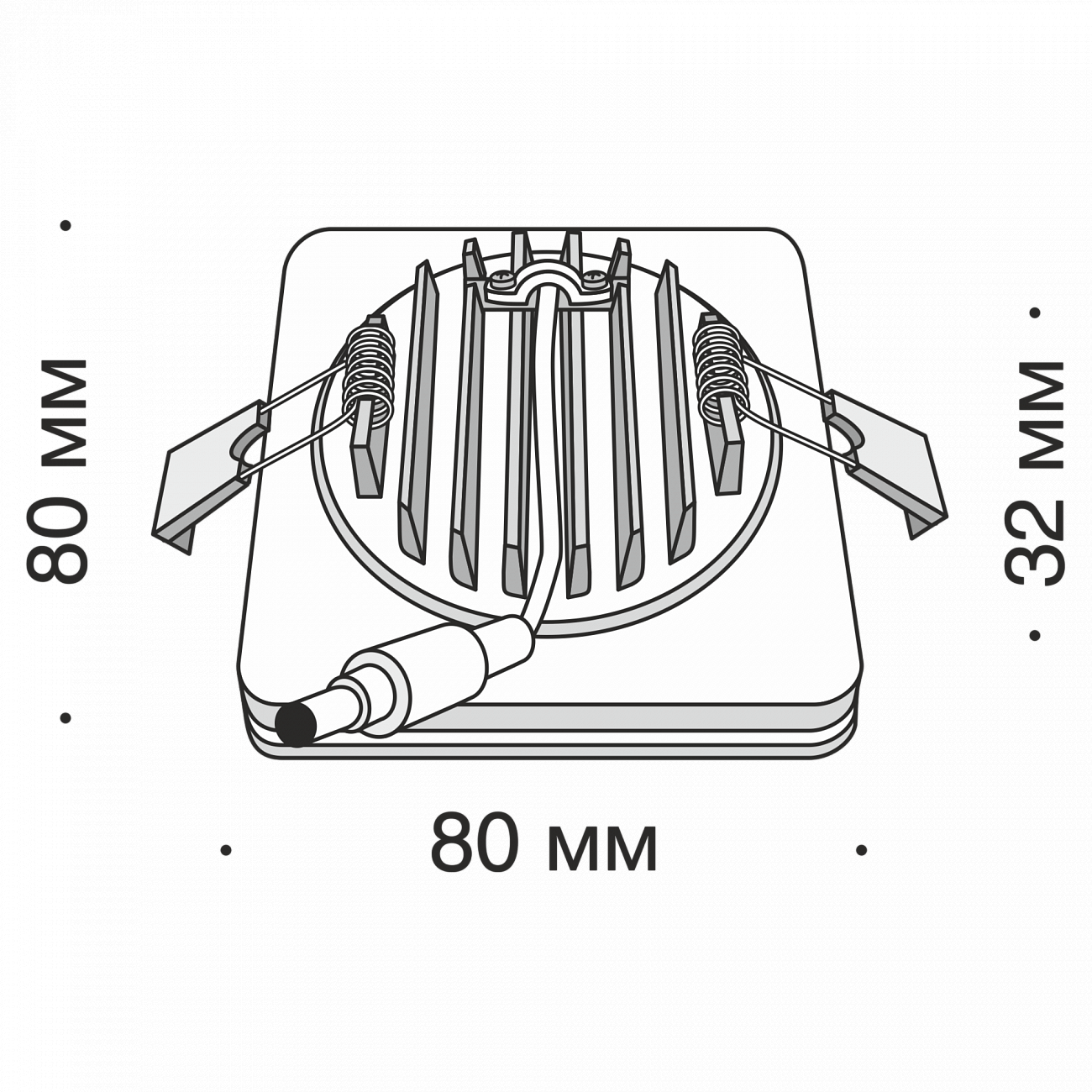 Встраиваемый спот белый квадратный Technical Phanton 7W4 TECHNICAL DOWNLIGHT 00-3957157 Белый  - Вид №3