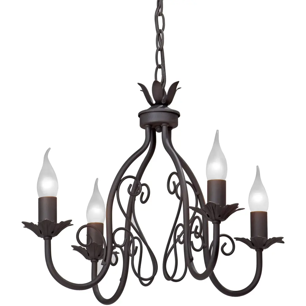 Люстра Milano 4xE14x60 Вт, металл, цвет чёрный Vitaluce STLM-2196489 - Вид №3