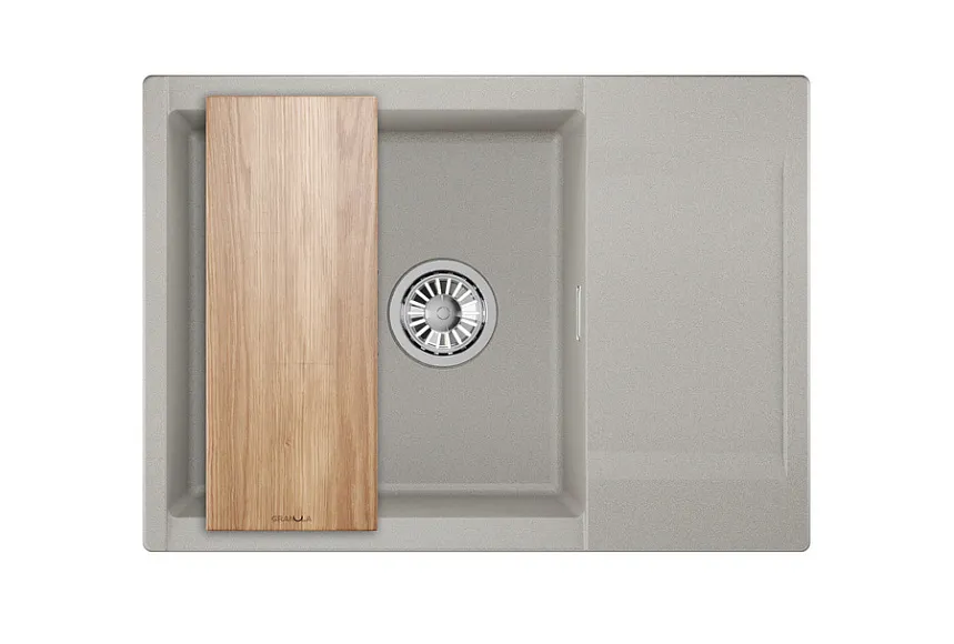 ES-7003, БАЗАЛЬТ, кухонная мойка, кварц, ESTETICA GRANULA 7003-ST245 - Вид №3