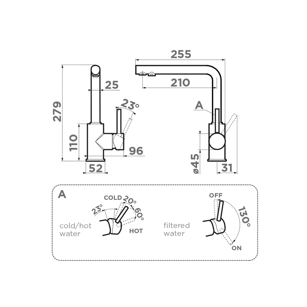 Смеситель для кухни Nakagawa 2 PLUS DC OMOIKIRI 4994413 - Вид №5