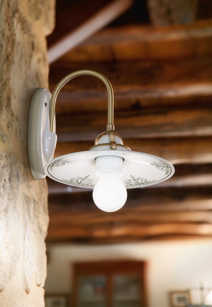 Керамический настенный светильник с фиксированной рукояткой Aldo Bernardi Tesa ARCH-00113453 - Вид №1