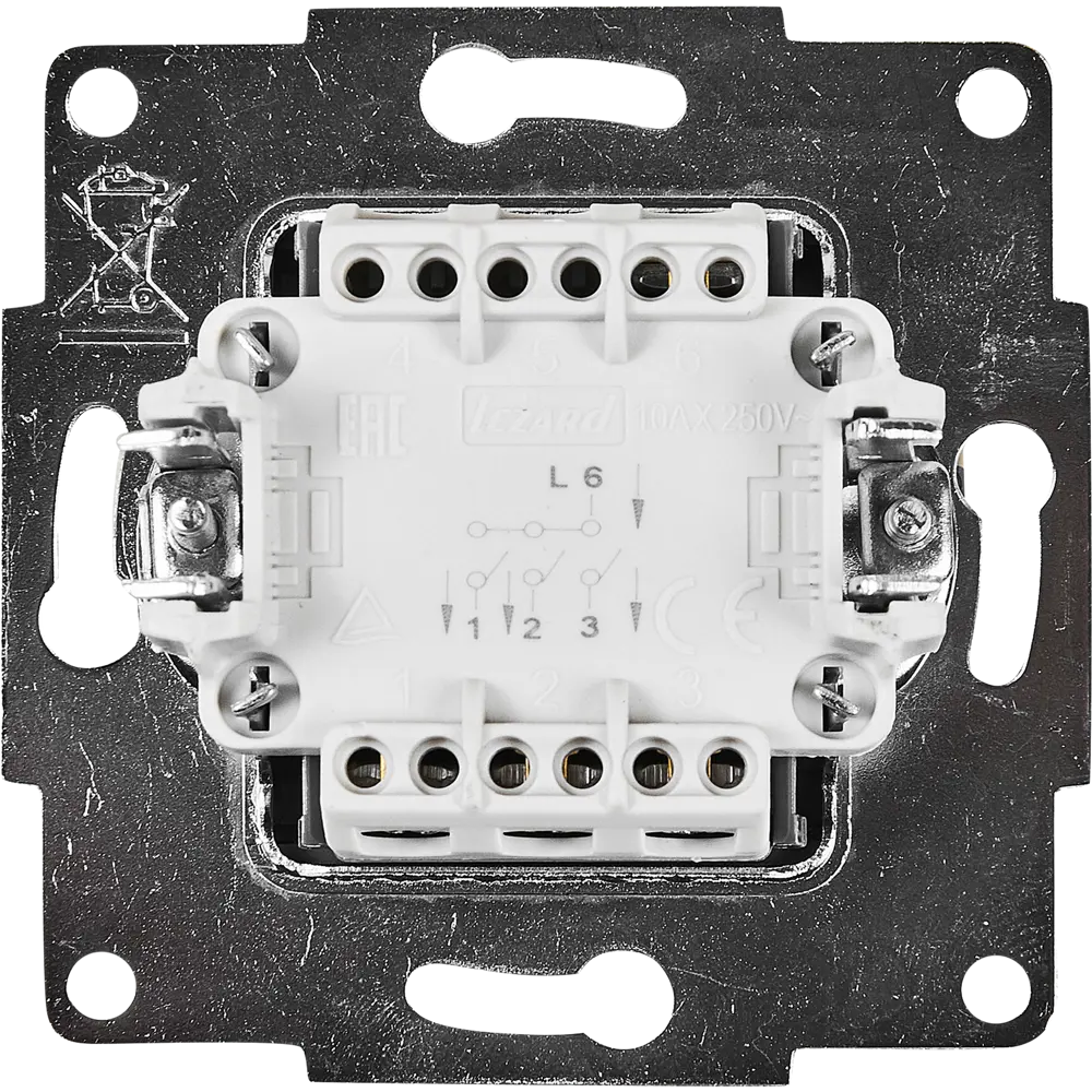 Выключатель Lezard Karina 3 клавиши цвет кремовый STLM-2167074 - Вид №2