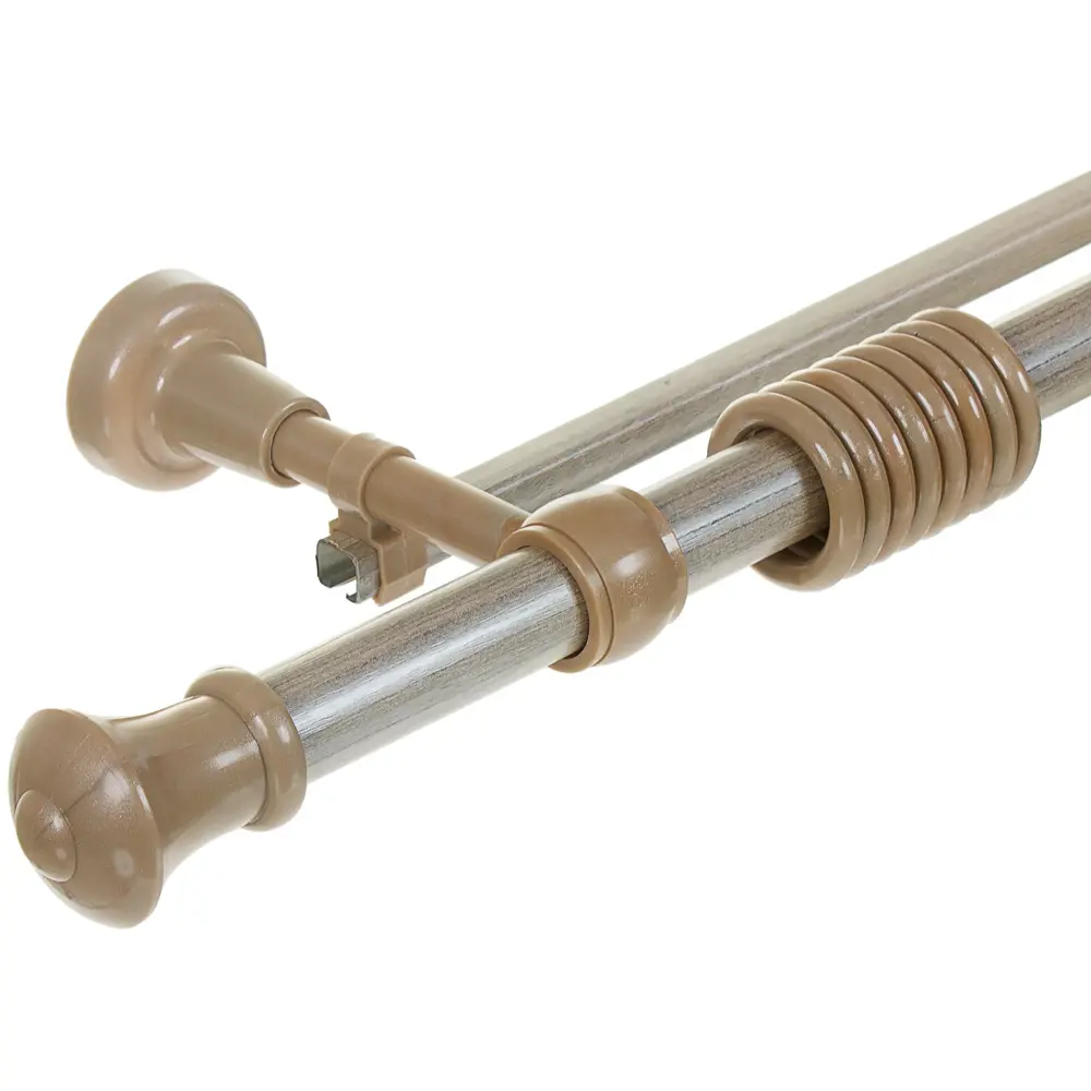 Карниз двухрядный Успех 160 см цвет морена 18560452 STLM-2208039 РУССКИЕ КАРНИЗЫ