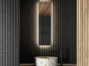 Прямоугольное зеркало со встроенным освещением