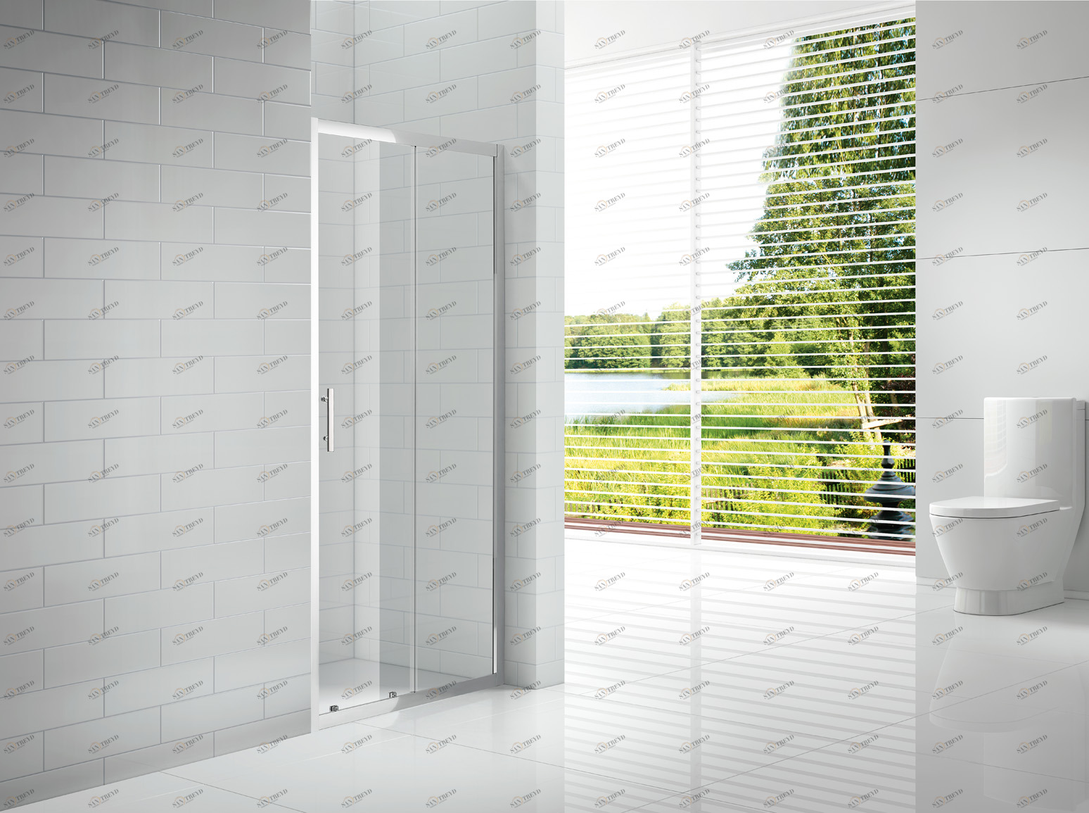 Душевая дверь в нишу CEZARES ECO-O-BF-1-130-P-Cr