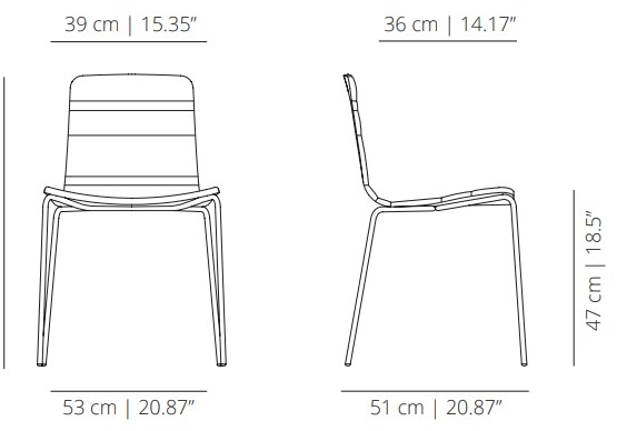 Viccarbe Штабелируемый стул из ткани Klip sun-id-1352157 - Вид №3
