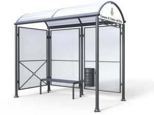 Стальной навес для автобусной остановки