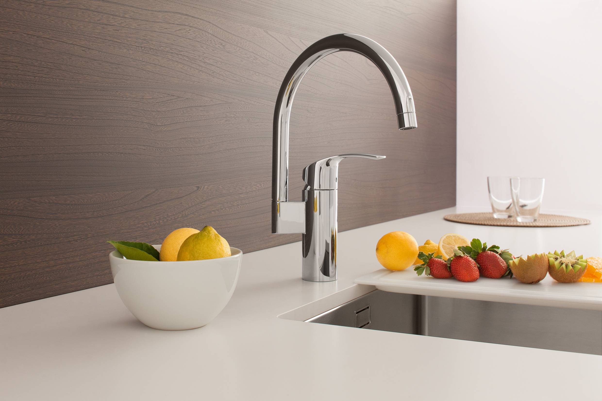 Смеситель для кухни GROHE Eurosmart new с высоким изливом, хром (33202002) - Вид №2