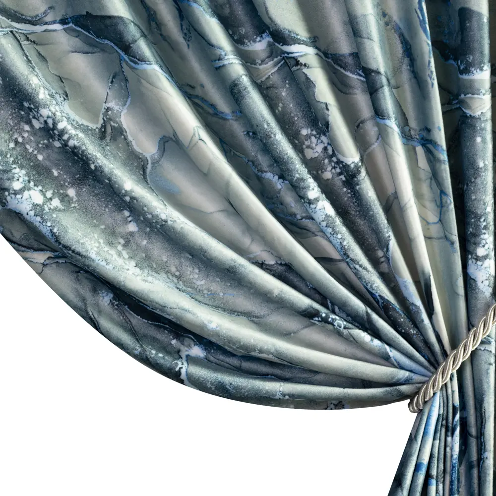 Штора на ленте Монца 200x280 см цвет синий GARDEN STLM-2112160