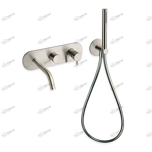 CRIPX103 Внешние части смесителя для ванны и душа для CRICS100 (правая сторона) - CRICS101 (левая сторона) с переключателем на 3 выхода, ручным душем с защитой от известкового налета, гибким шлангом LONG LIFE Cristina Rubinetterie 