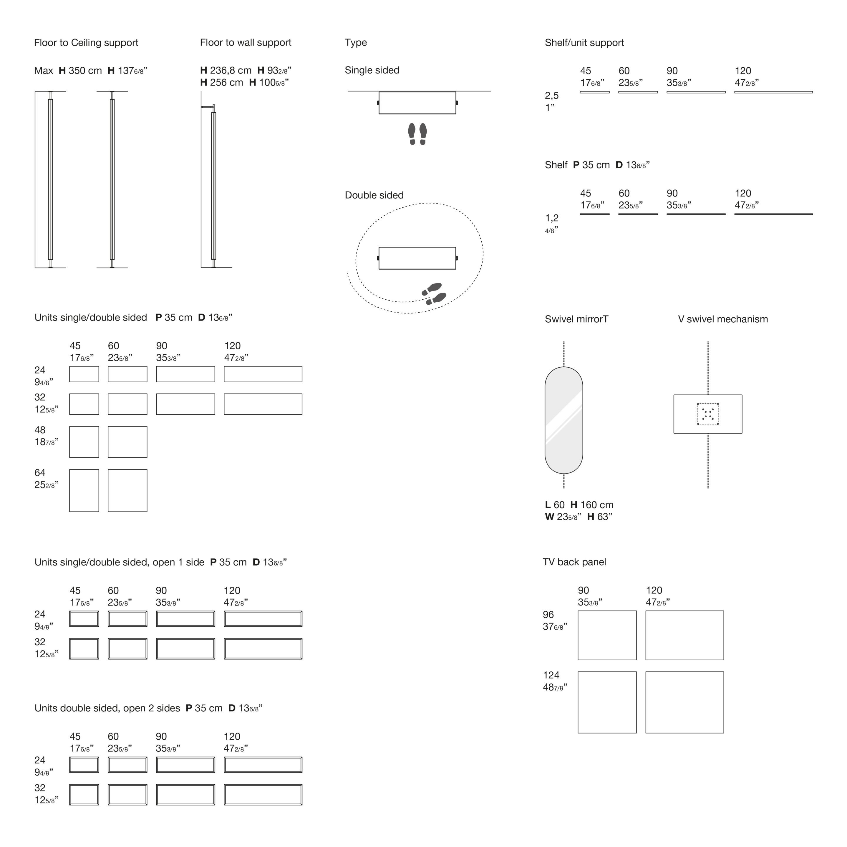 Книжный шкаф с креплением пол-потолок Kristalia Avenue ARCH-00081694 - Вид №6