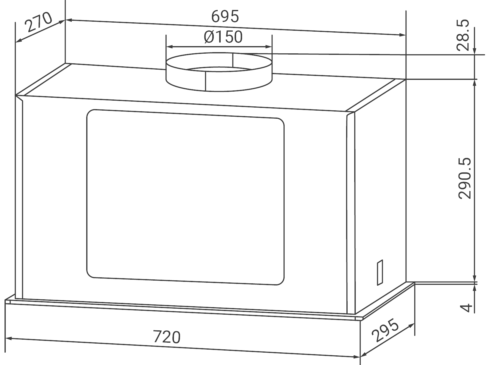 9173488 Вытяжка полновстраиваемая HIBERG VMF 8191 B черный STDN-0084808 - Вид №6