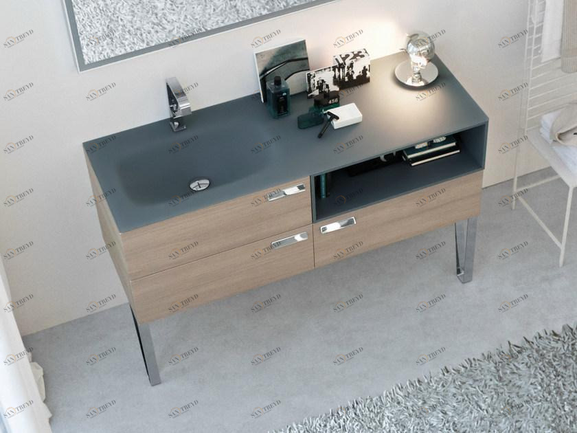 Ideagroup Мебель для умывальника из лакированного дуба с ящиками My fly evo sun-id-1480316