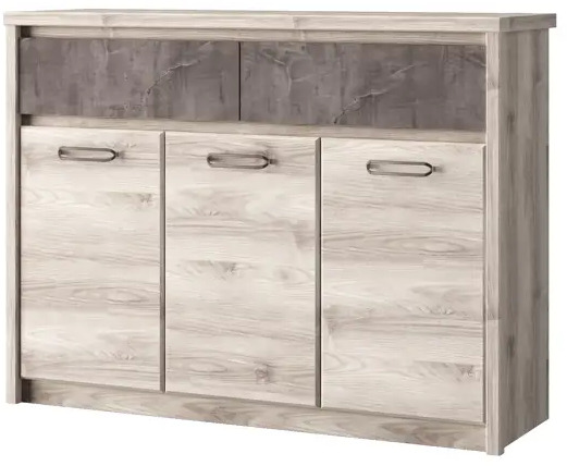 91733243 Комод Anrex Jazz 3D2S 2 ящика 126.80x40.30x95.20 ЛДСП цвет каштан найроби/оникс STLM-1096098