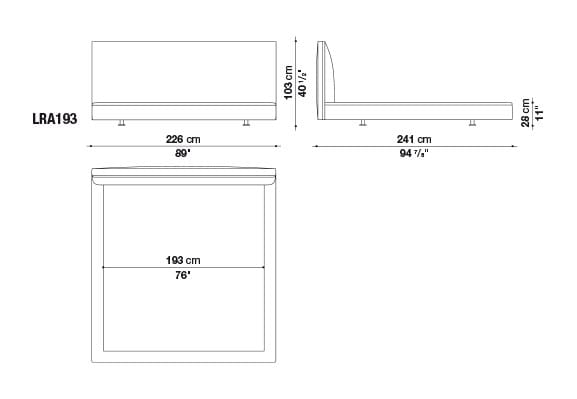 Двуспальная кровать из ткани B&B Italia ARCH-00050364 - Вид №10