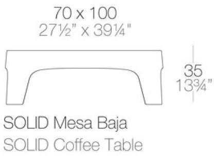 VONDOM Садовый столик низкий прямоугольный Solid sun-id-1492061 - Вид №9