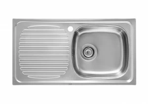 A870240801 Компактная мойка из нержавеющей стали с 1 чашей и сливом слева ROCA J