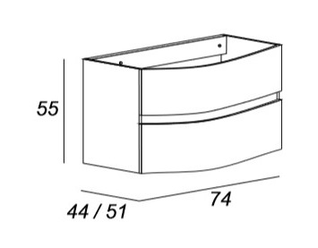 Мебель для ванной CEZARES DALILA 54706 Rovere tabacco  - Вид №2